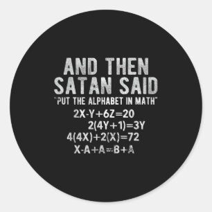 Adesivo Satã Disse Alfabeto Em Matemática