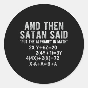 Adesivo Satan Disse Alfabeto Em Matemática Matemática Mate