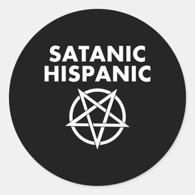 Adesivo Satanás Hispânico Gótico do Diabo Mexicano (Frente)