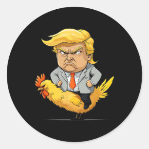 Adesivo Sátira do Jockey de Frango Trump - Humor Político 