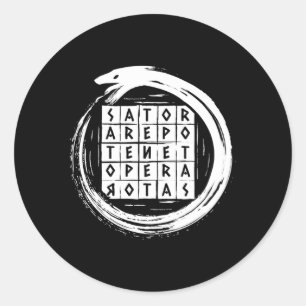 Adesivo Sator Rotas Square Ouroboros Uroboros