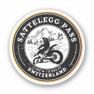 Adesivo Sattelegg passagem tour de motocicleta pelos alpes