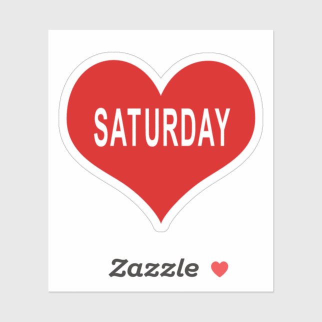 Adesivo SATURDAY Red Love Heart Vinyl Sticker (Folha)