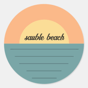 Adesivo Sauble Beach Ontario Canada Retro Lake Beach sun