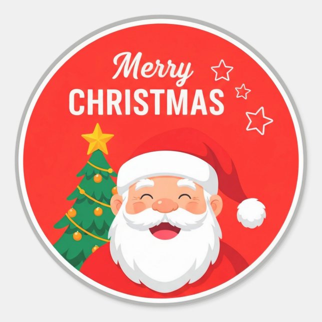 Adesivo Saudação Alegre do Papai Noel (Frente)