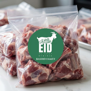 Adesivo Saudação de Eid Al-Adha Qurbani Verde Escuro