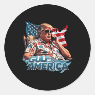 Adesivo Saudação Do Patriótico Golfo Da América Dos Eua
