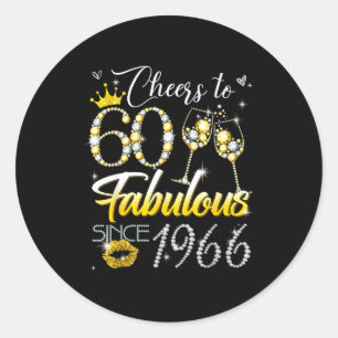 Adesivo Saudações aos 60 fabulosos desde 1966 60º aniversá