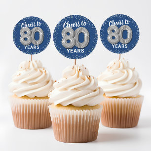 Adesivo Saudações aos 80 Anos de Aniversário Adulto