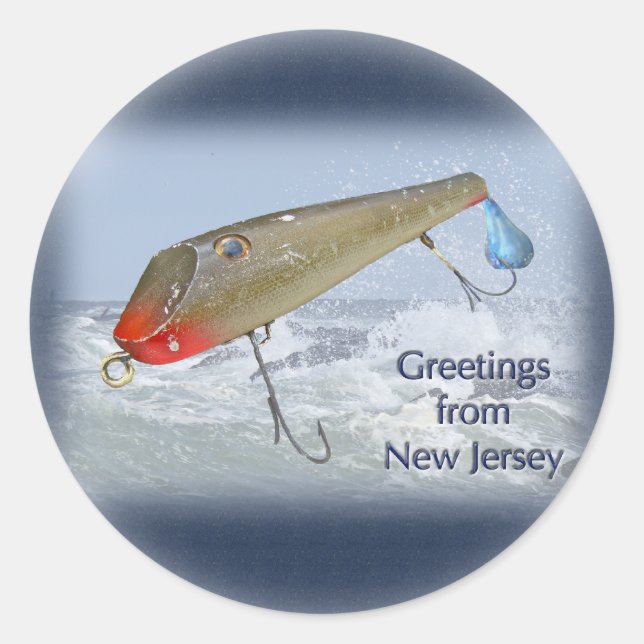 Adesivo Saudações Da Pesca De Nova Jersey (Frente)