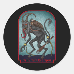 Adesivo Saudações De Gruss Vom Krampus Natal Festivo
