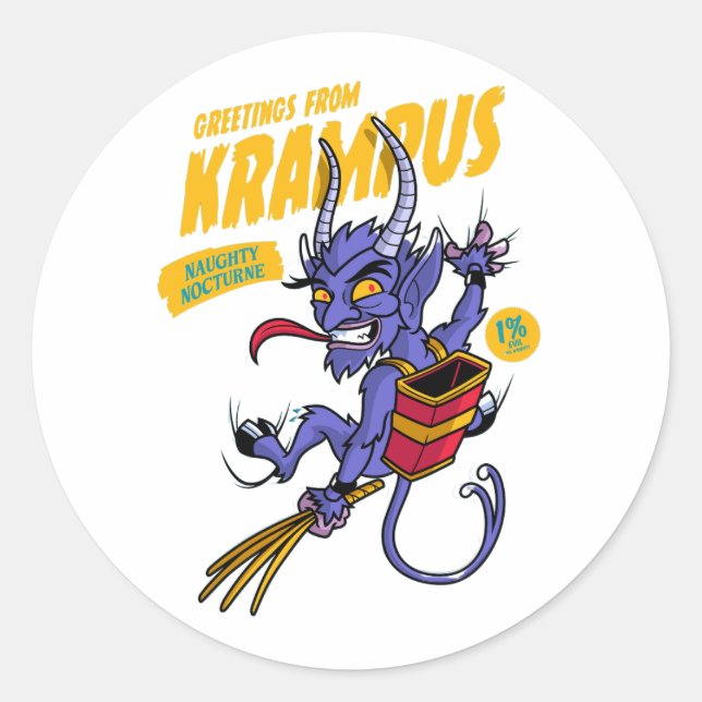 Adesivo Saudações de Krampus (Frente)