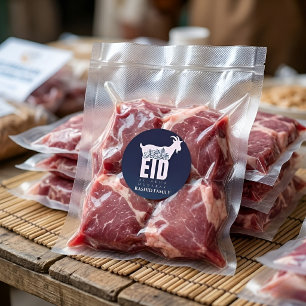 Adesivo Saudações de Qurbani Eid Al-Adha em Azul Escuro