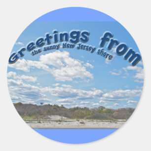 Adesivo Saudações De Sunny New Jersey Shore Stickers