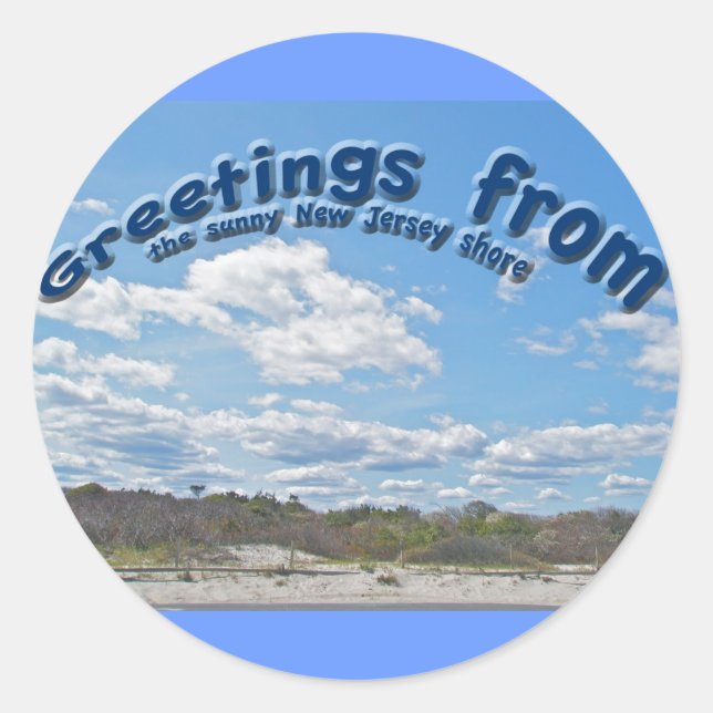Adesivo Saudações De Sunny New Jersey Shore Stickers (Frente)