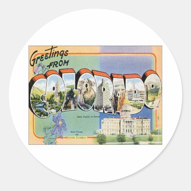Adesivo Saudações Do Colorado CO (Frente)