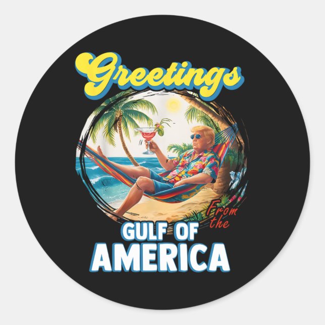 Adesivo Saudações Do Golfo Da América (Frente)