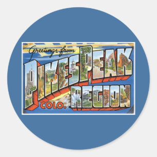Adesivo Saudações do Pikes Peak, CO!