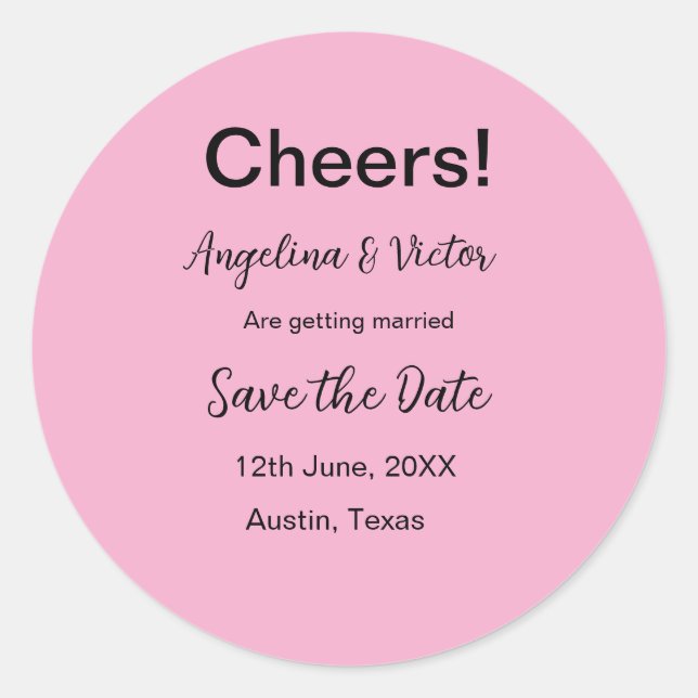 Adesivo Saudações salvam a data simples minimal moderno el (Frente)