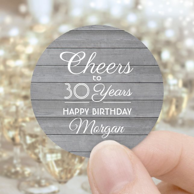 Adesivo Saúde A Qualquer Ano Festa de aniversário Rústica  (Criador carregado)