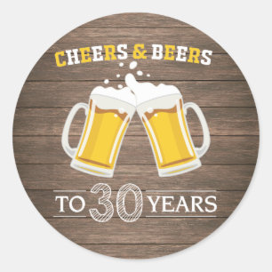 Adesivo Saúde e Cervejas Rústicas aos 30 Anos