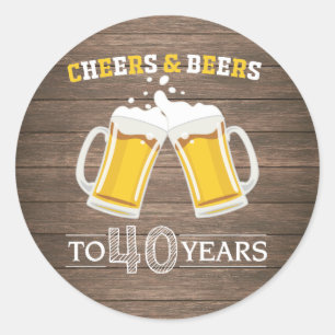Adesivo Saúde e Cervejas Rústicas aos 40 Anos