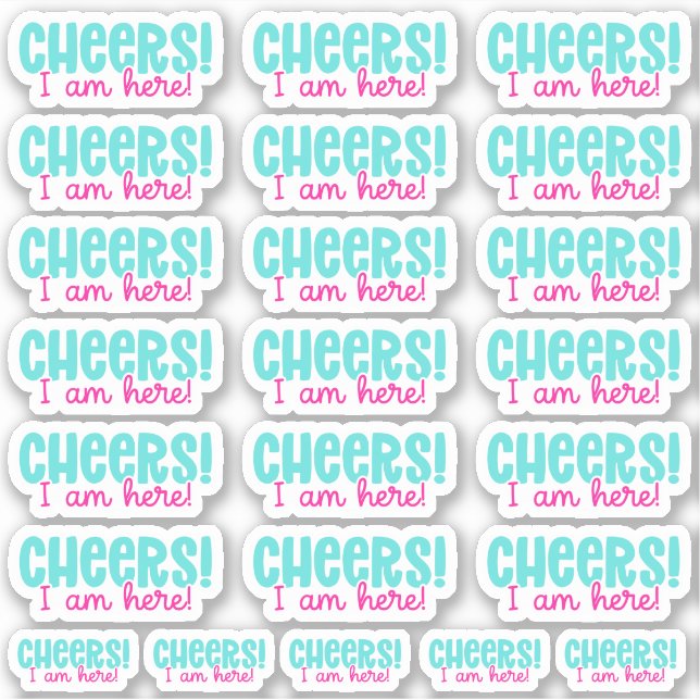 Adesivo Saúde! Estou aqui! vinil Sticker (Frente)