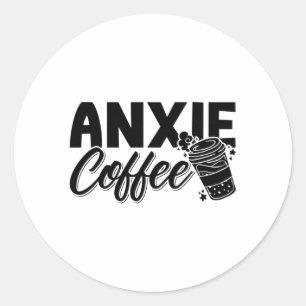 Adesivo Saúde Mental Ansiedade Consciência do Café Ansieda