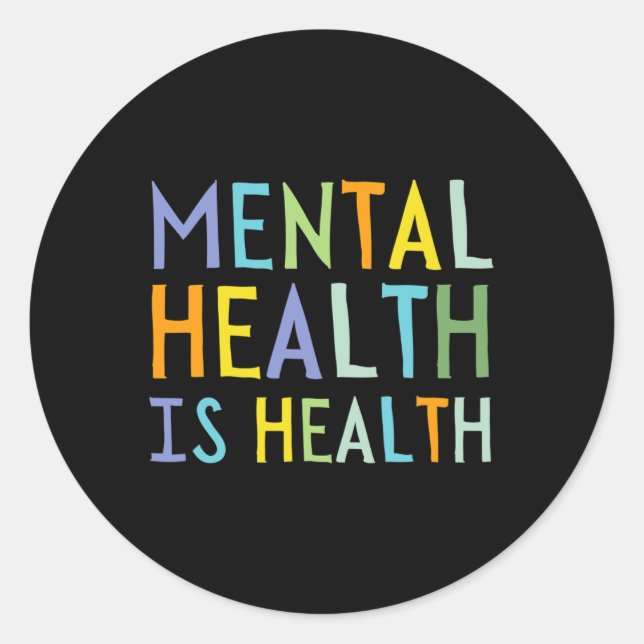 Adesivo Saúde Mental É Saúde Mental Consciência (Frente)