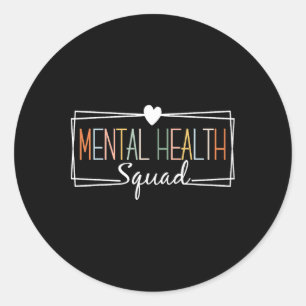 Adesivo Saúde Mental Esquadrão Cérebro Doença Mental Saúde