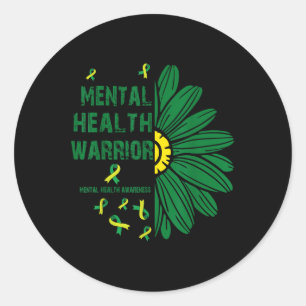 Adesivo Saúde Mental Guerreira da Saúde Mental Mulher de C