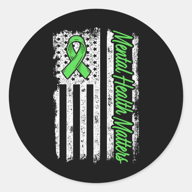 Adesivo Saúde Mental Luta Contra A Estigma Saúde Mental A (Frente)