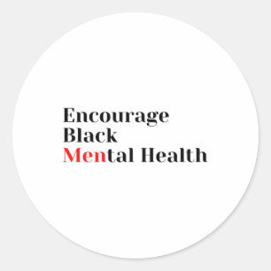 Adesivo Saúde mental negra Sensibilização para a saúde men