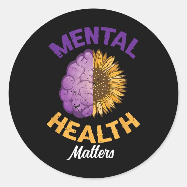 Adesivo Saúde mental S _ Consciência da saúde mental (Frente)