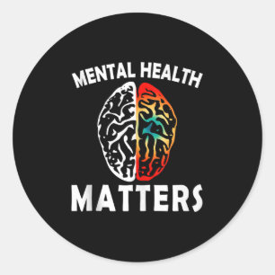 Adesivo Saúde Mental S O Cérebro Humano Alarmes Para A Saú