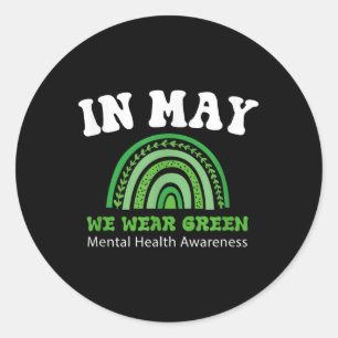 Adesivo Saúde Mental S Vestimos o Green Mental Health Awar