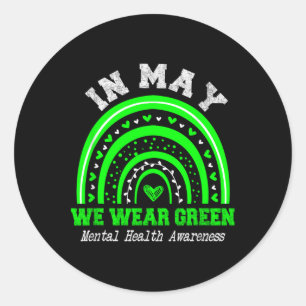 Adesivo Saúde Mental S Vestimos o Green Mental Health Awar