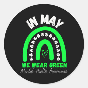 Adesivo Saúde Mental S Vestimos o Green Mental Health Awar