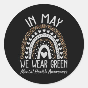 Adesivo Saúde Mental S Vestimos o Green Mental Health Awar