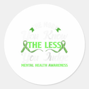 Adesivo Saúde mental Sensibilização Fita Design Psiquiátri