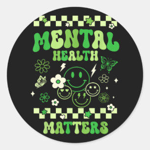 Adesivo Saúde Mental Sorria De Groovy Saúde Mental Awarene