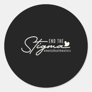 Adesivo Saúde Mental Termina O Estigma Awarene Mental Heal