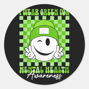 Adesivo Saúde Mental Visto Saúde Mental Verde Awarene