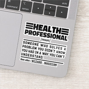 Adesivo Saúde Profissional Nome Definição Legal Sarcástico