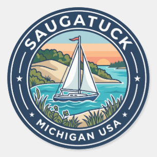 Adesivo Saugatuck Velero Michigan