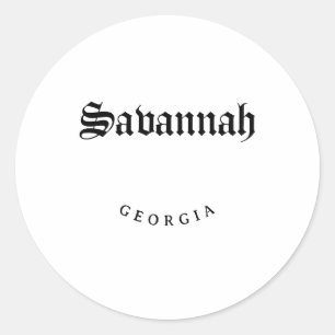 Adesivo Savannah Georgia Black Font
