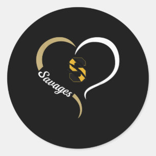 Adesivo Savannah Savages Logotipo Half Heart Slogan Hs