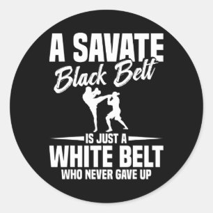 Adesivo Savate Boxe Artes Marciais Faixa Preta Kickboxing