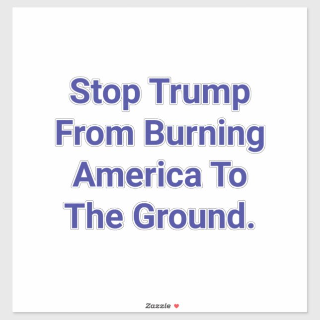 Adesivo Save America From Trump Hankamer Artjunkhaus Peace (Folha)