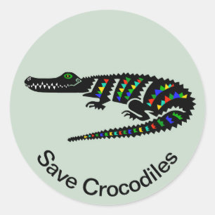 Adesivo Save CROCODILES Conservation- Willife - USA -